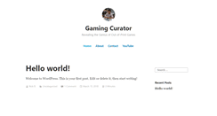 Desktop Screenshot of gamingcurator.com